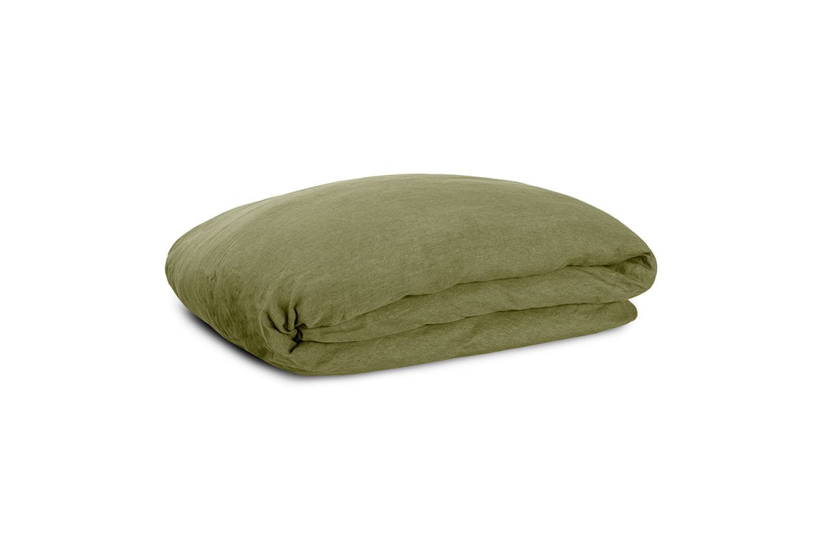 Nkuku TEXTILES Adya Linen Duvet Cover - Olive