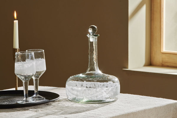 Nkuku GLASSWARE Anara Etched Decanter