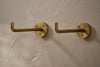 Nkuku HOOKS, KNOBS & RAILS Aniko Iron Hook - Brass - Set of 2