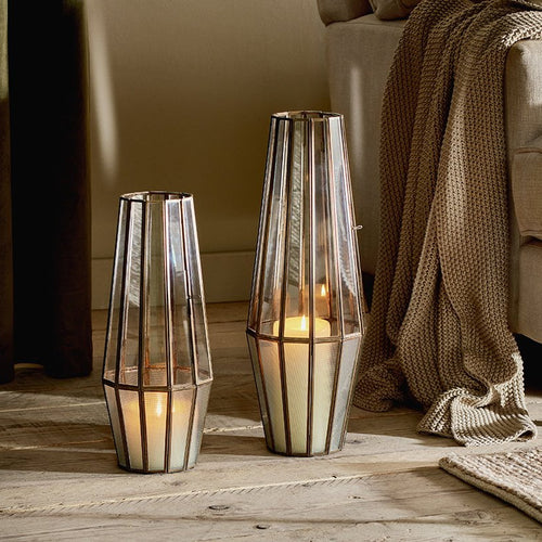 Nkuku CANDLES HOLDERS & LANTERNS Arar Glass Lantern
