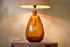 Nkuku LIGHTING Baba Glass Lamp - Burnt Amber - Large Tall