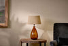 Nkuku LIGHTING Baba Glass Lamp - Burnt Amber - Small Tall