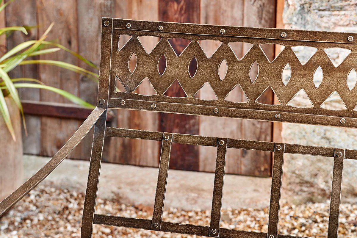 Nkuku OUTDOOR LIVING Bahula Decoartive Iron Bench