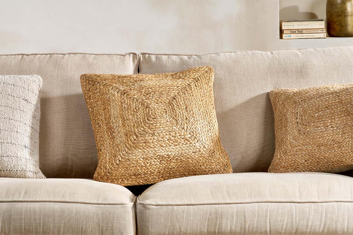 Nkuku TEXTILES Barjora Braided Hemp Cushion Cover