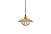 Nkuku LIGHTING Chakai Wood & Metal Pendant - Small