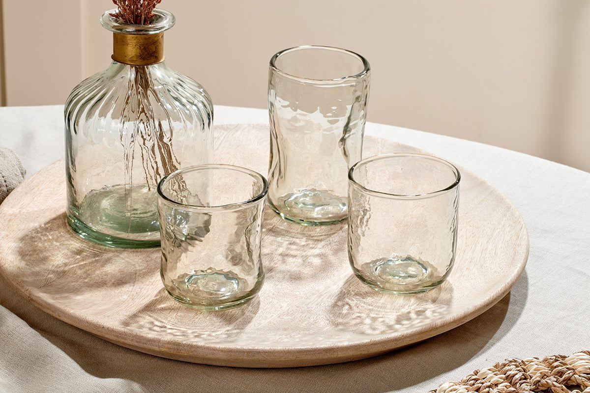 nkuku GLASSWARE Chandani Tumbler Short - Clear - Set of 4