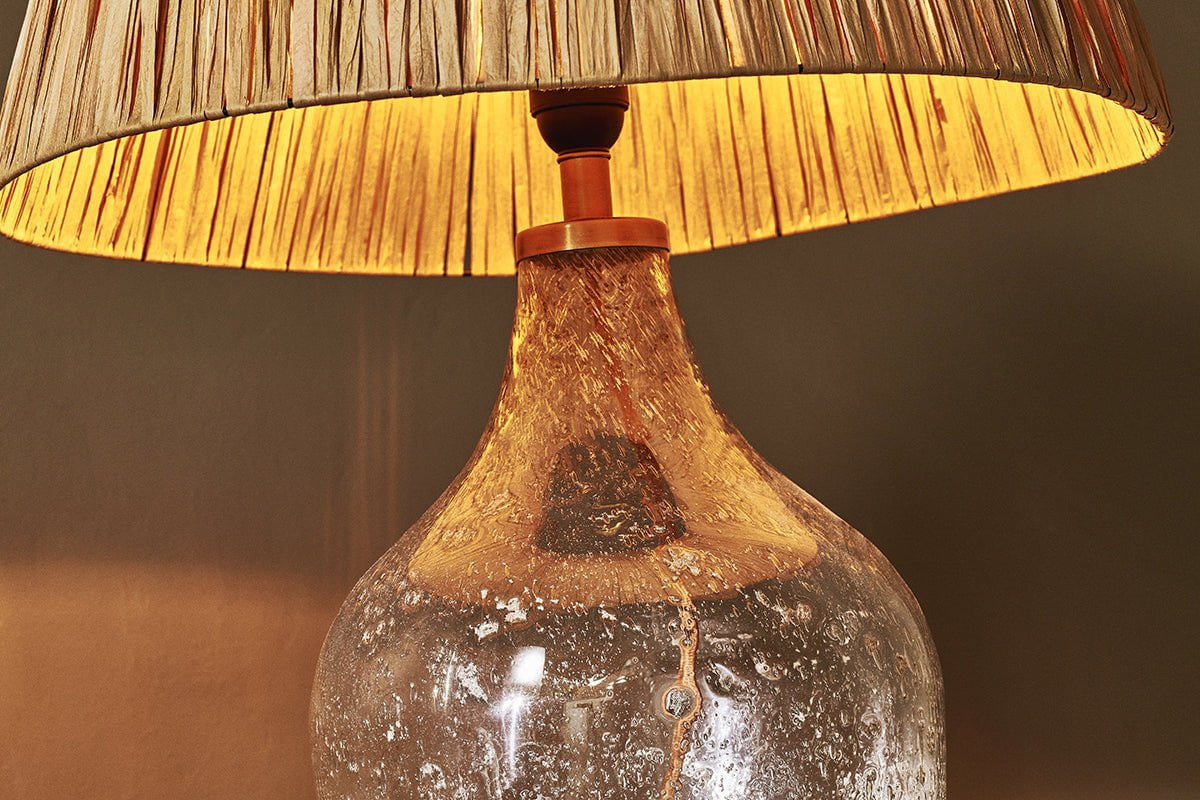 Nkuku LAMPS AND SHADES Damini Recycled Glass Table Lamp