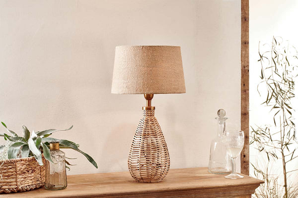 nkuku LAMPS AND SHADES Darma Wicker Lamp - Small Tall