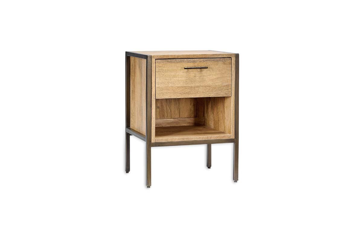 Nkuku FURNITURE Dasai Mango Wood Bedside Table