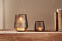 nkuku CANDLES HOLDERS & LANTERNS Dera Etched Glass Tealight