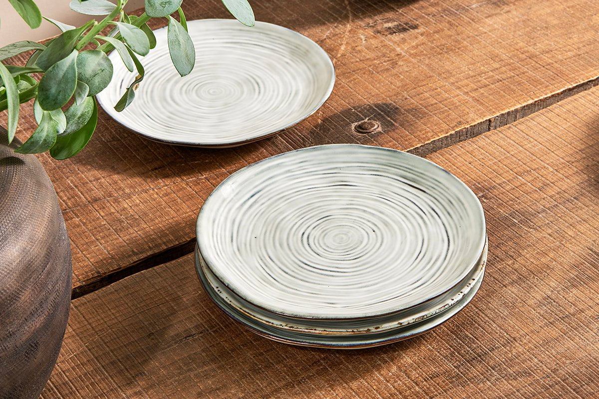 nkuku TABLEWARE Dhanuk Side Plate - Cream