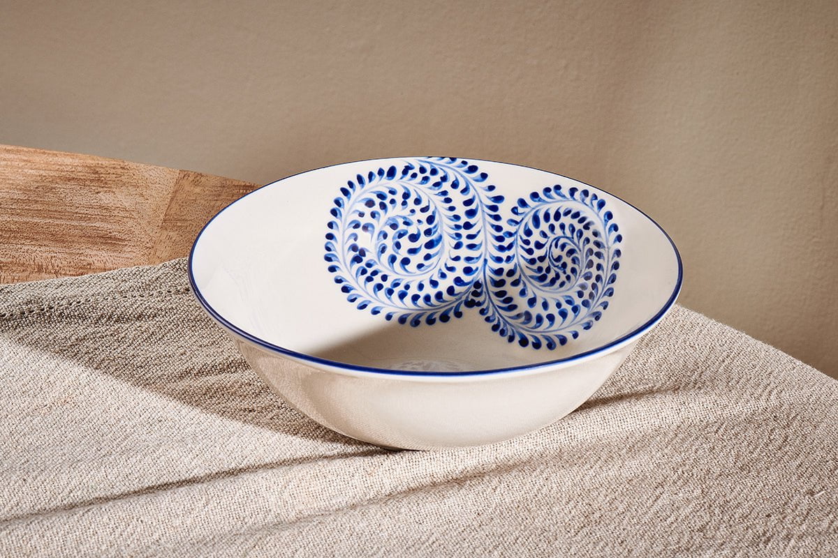 nkuku TABLEWARE Eshani Cereal Bowl - Indigo