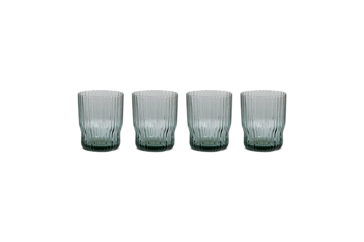 nkuku GLASSWARE Fali Tumbler - Blue - Set of 4