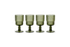 nkuku GLASSWARE Fali Wine Glass - Olive - Set of 4