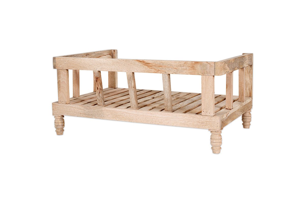 nkuku PET Hatira Mango Wood Pet Bed - Natural - Large