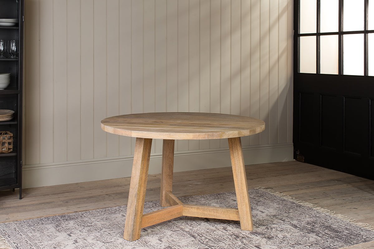 Nkuku TABLES Indali Mango Wood Round Dining Table