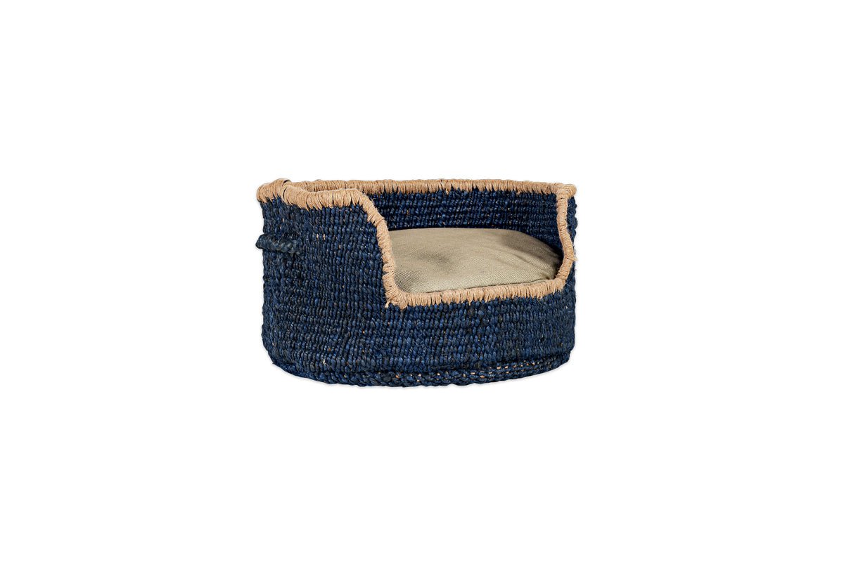 nkuku PET Jaiyuh Hemp Pet Bed
 - Indigo - Small