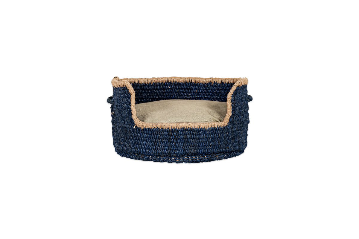 nkuku PET Jaiyuh Hemp Pet Bed
 - Indigo - Small