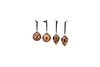 Nkuku CHRISTMAS DECORATIONS Jalshara Baubles - Antique Copper (Set of 4)