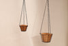 nkuku VASES & PLANTERS Kappil Terracotta And Wire Hanging Planter