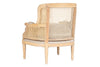 nkuku CHAIRS STOOLS & BENCHES Kaziria Cane and Linen Armchair - Natural