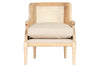 nkuku CHAIRS STOOLS & BENCHES Kaziria Cane and Linen Armchair - Natural