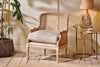 nkuku CHAIRS STOOLS & BENCHES Kaziria Cane and Linen Armchair - Natural