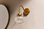 nkuku LIGHTS Konnie Bathroom Wall Lamp Globe - Clear