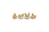 Nkuku Table Accessories Leaf Brass Napkin Rings