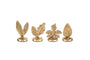 Nkuku KITCHEN & DINING ACCESSORIES Leaf Brass Place Card Holders