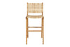 Nkuku CHAIRS STOOLS & BENCHES Madrisana Acacia & Rattan  Bar Stool