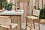 Nkuku CHAIRS STOOLS & BENCHES Madrisana Acacia & Rattan  Bar Stool