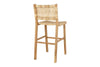 Nkuku CHAIRS STOOLS & BENCHES Madrisana Acacia & Rattan  Bar Stool