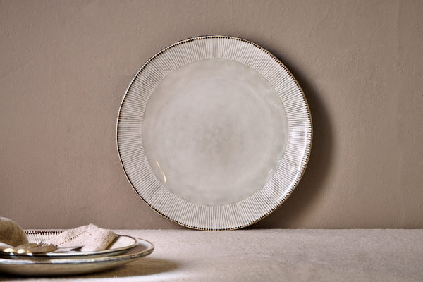 Nkuku TABLEWARE Malia Dinner Plate - Cream