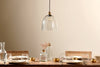 nkuku LAMPS AND SHADES Malikka Easy Fit Recycled Glass Lampshade - Clear