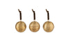 nkuku CHRISTMAS DECORATIONS Manya Metal Round Baubles - Brass - (Set of 3)