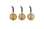 nkuku CHRISTMAS DECORATIONS Manya Metal Round Baubles - Brass - (Set of 3)