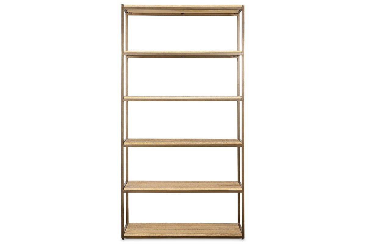 Nkuku STORAGE FURNITURE Marjori Wood and Iron Standing Shelves