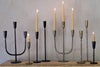 Nkuku Candle Sticks Mbata Brass Candelabra - Antique Brass