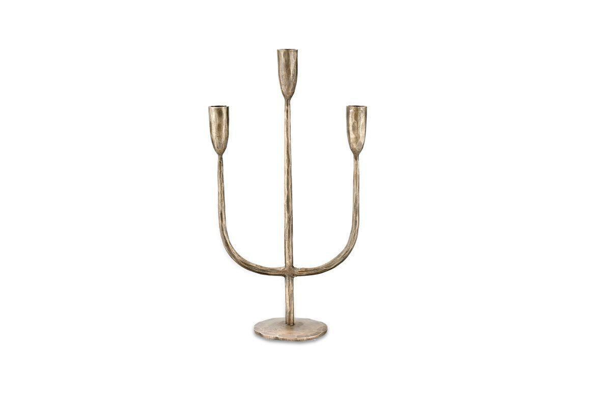 Nkuku Candle Sticks Mbata Brass Candelabra - Antique Brass