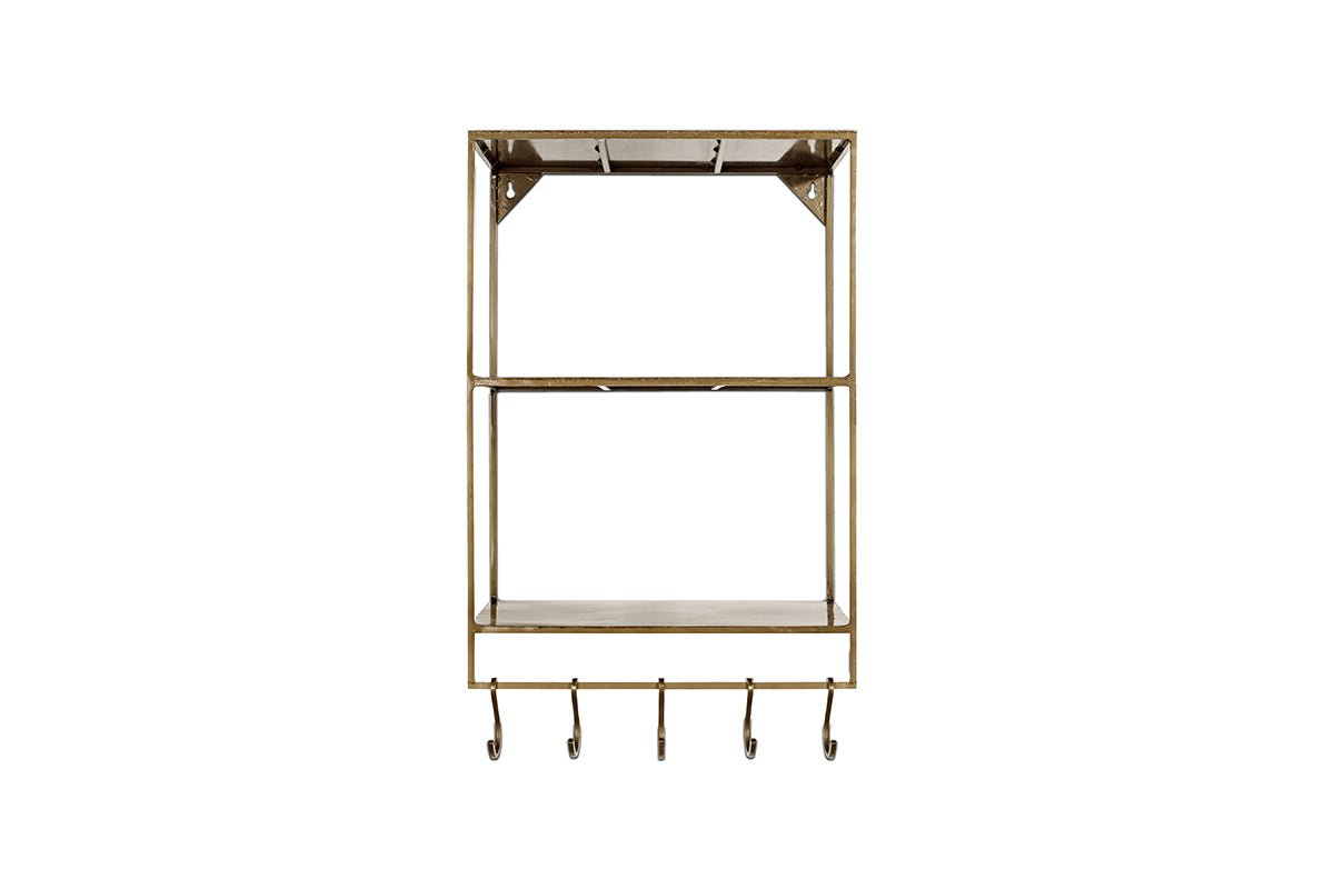 Nkuku STORAGE FURNITURE Meghana Iron Shelf With Hooks