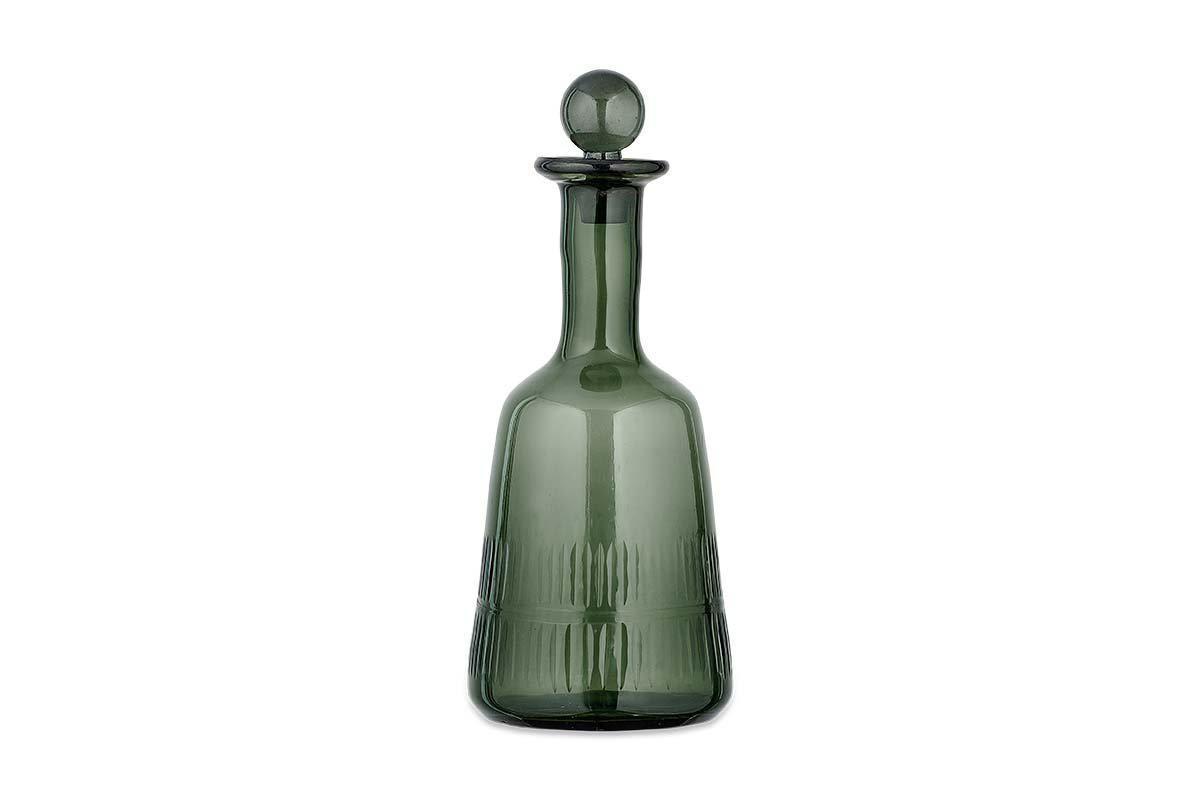 Nkuku Glassware Mila Decanter - Dark Emerald