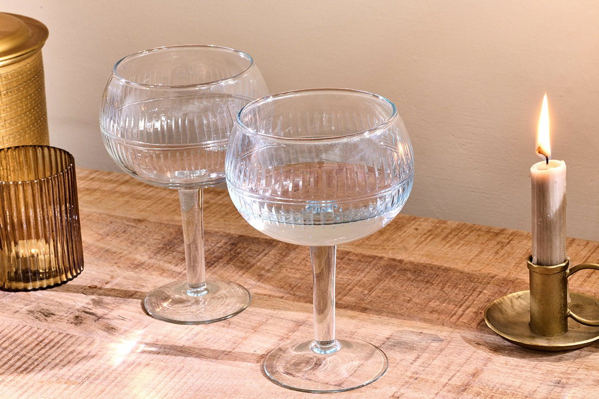 Nkuku Glassware Mila Gin Glass - Clear (Set of 2)