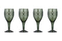 Nkuku Glassware Mila Wine Glass - Dark Emerald (Set of 4)