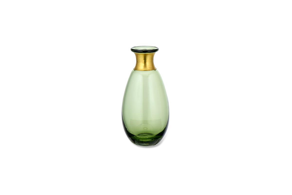 Nkuku Vases & Planters Miza Mini Glass Vase - Green