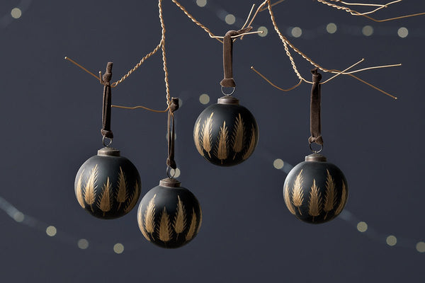 nkuku CHRISTMAS DECORATIONS Nalguna Baubles - (Set of 4)