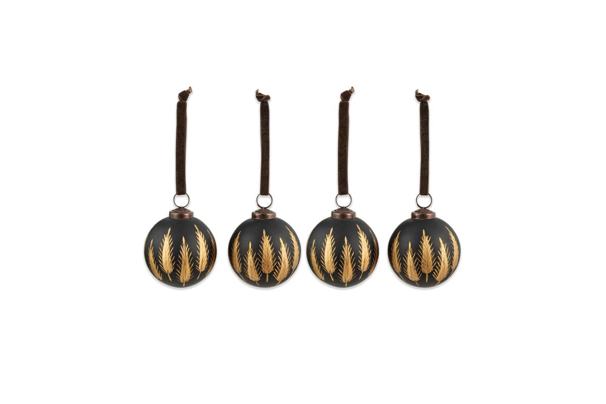 nkuku CHRISTMAS DECORATIONS Nalguna Baubles - (Set of 4)