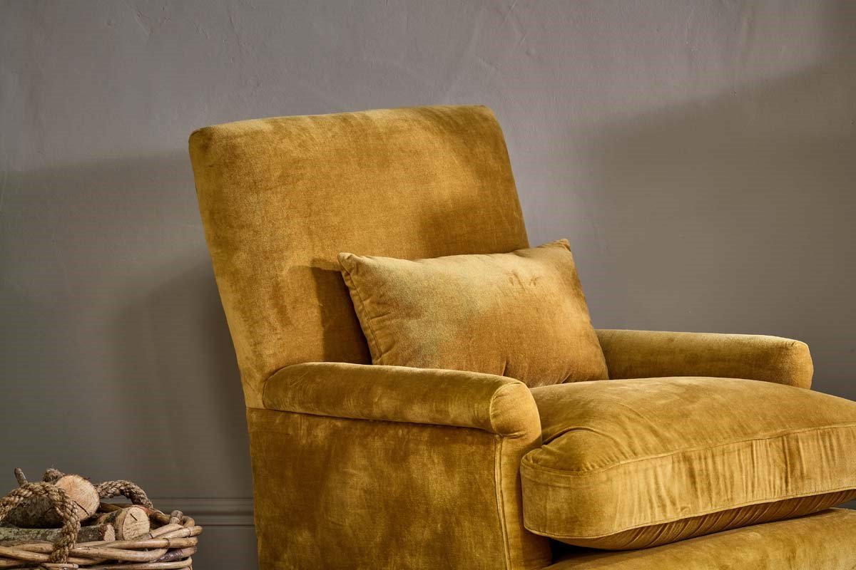 Nkuku FURNITURE Nalla Velvet Armchair - Ochre