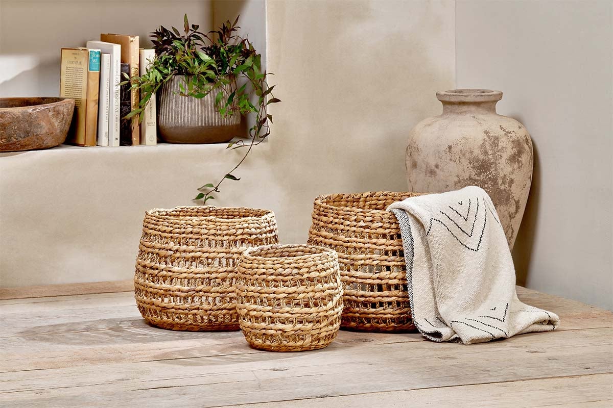 Nkuku STORAGE & BASKETS Naneli Water Hyacinth Basket