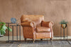 Nkuku Furniture Narwana Leather Ribbed Armchair